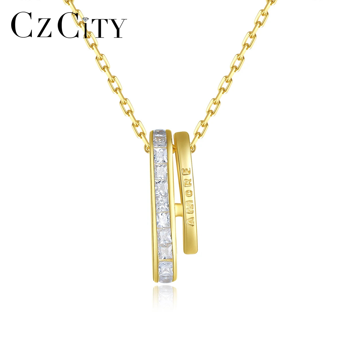 CZCITY 2026 Chain Gold Fashion Trendy 14k Gold Plated Sterling Silver Cute Chain for Woman Cubic Zirconia Necklace