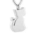 Keepsake Necklace Memorial Jewelry Stainless Steel Cremation Urn Fine Pendant Cat Shape Pet Cremation Jewelry for Ashes