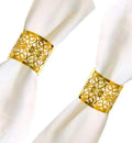 Cheap Disposable Serviette Buckle Household Napkin Paper Band Holder Adornment Hollow Out Napkin Rings for Wedding Christmas