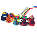 Cute Lattice Plaid Dog Leash Harness Set Pet Chest Harness