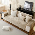 Simple Modern Autumn Winter Plush Anti-static Non-slip Washable Geometric Full Cover Home Sustainable 100% Polyester Sofa