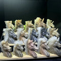 Wholesale Unicorn Crystal Carving Around 75 Mm Clear Quartz Cluster Unicorn for Decoration