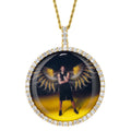 Trend Brass Hip Hop Big Diamond Custom Made Photo Necklace for Men Fashion Jewelry