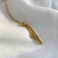 Inspire Jewelry Popular Islamic Pendant Necklace Personality Fashion Hollow Arabic Necklace Gift Women Palestine Map Necklace