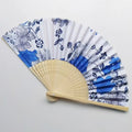 Custom 21cm Pink Wedding Invitation Hand Fan Exquisite Decorative Painting on White Bamboo Blank Fan