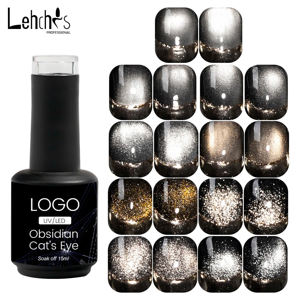 Lehchis OEM ODM High Quality Colors Uv Cat Eye Gel Set Custom 15ML Elf Cat Gel Polish Private Label Gel Nail Polish Cat Eye