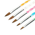 5pcs 2#-4#-6#-8#-10#-12#-14# Nail Art Painting  Drawing Acrylic Nail Brush Set