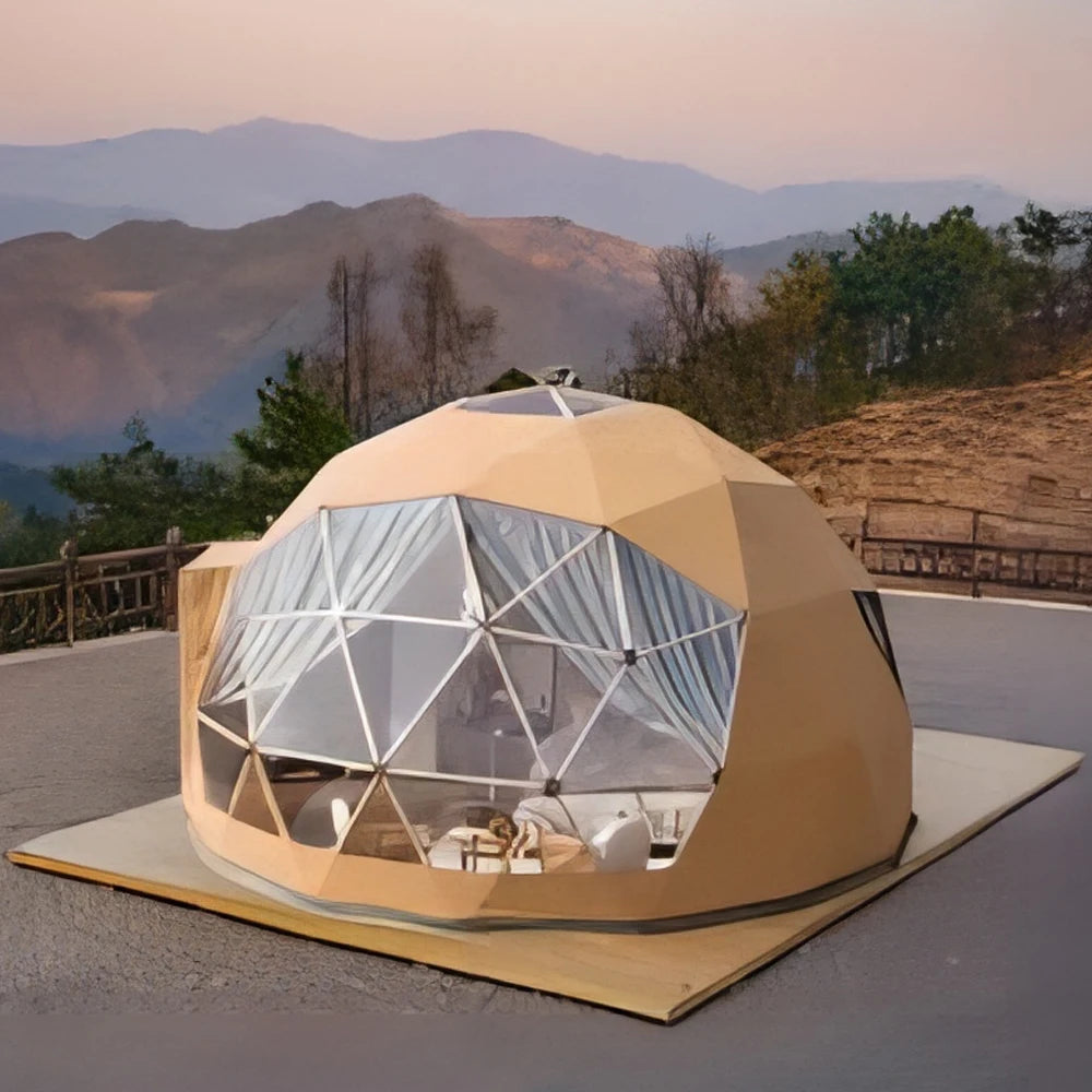 Factory Price 10x10 Outdoor Camping Luxury Hotel Geodesic Glamping Igloo Ball Dome Tent