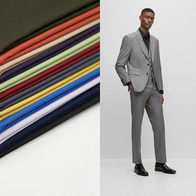 Wholesale Price Windbreaker Gabardine Fabric Breathable Polyester Rayon for Men's Organic Dress & Suit Lining