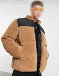 Wholesale Custom Logo Winter Casual Windbreaker Fashion Colorblock Clothes Designer Sherpa Coats Oem Polar Fleece Jacket