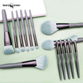 Beauty Planet 14 Pcs Professional Dense Makeup Brushes Set All In One Makeup Brush Blending Eyeshadow Travel Makeup Brush Kit