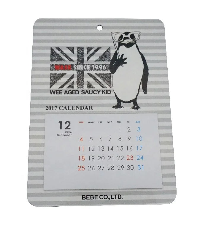 Calendar with Magnetic Bottom Card