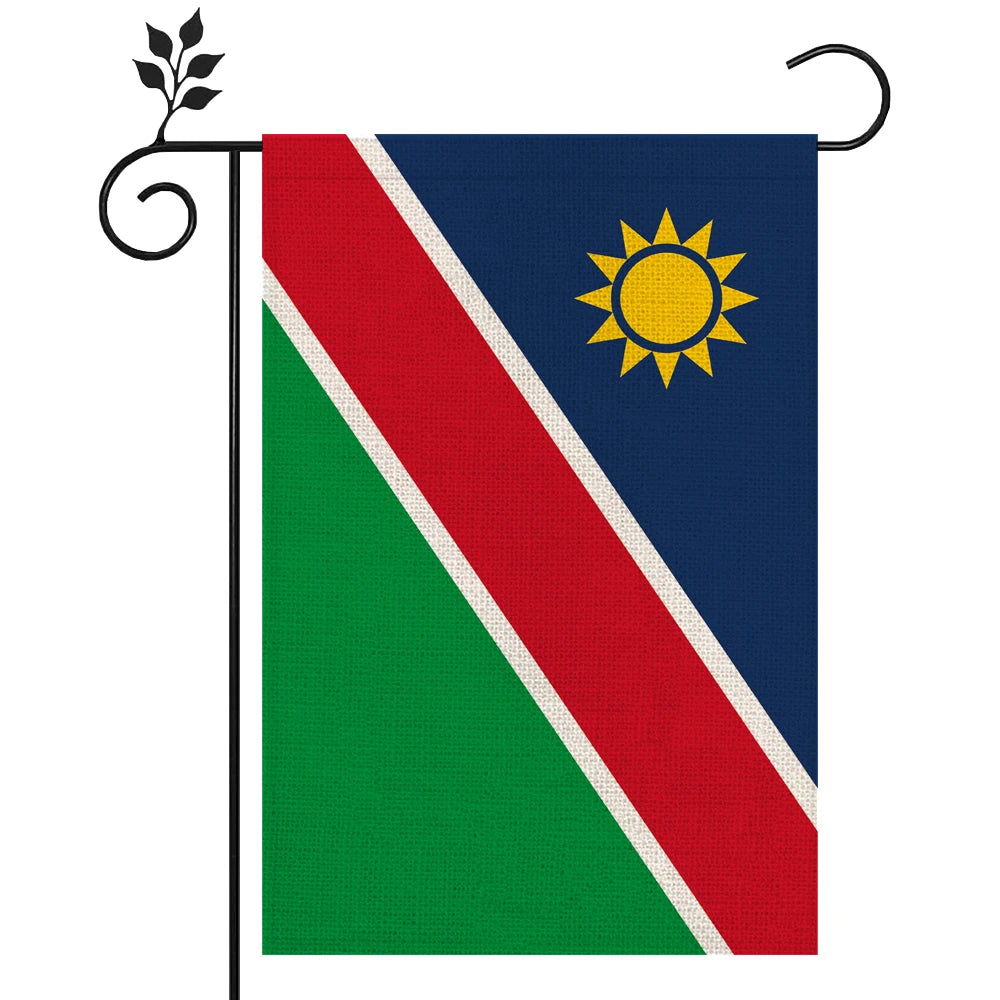 Custom 12x18 Inch Indoor Outdoor Decorative Namibia Burlap Garden Flags