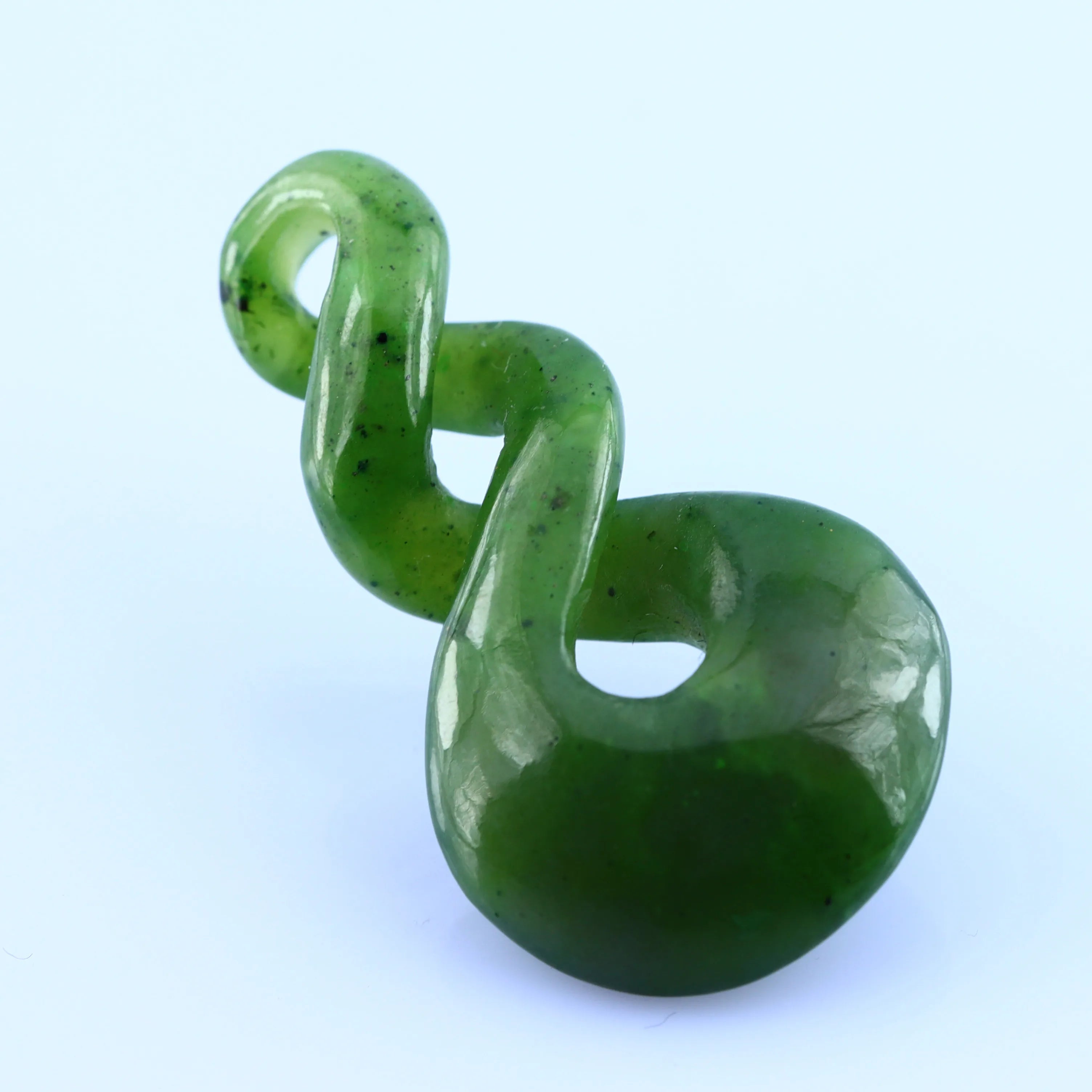 ArthurGem Canadian Nephrite Jade Fish Hook Carving Necklace Pendant