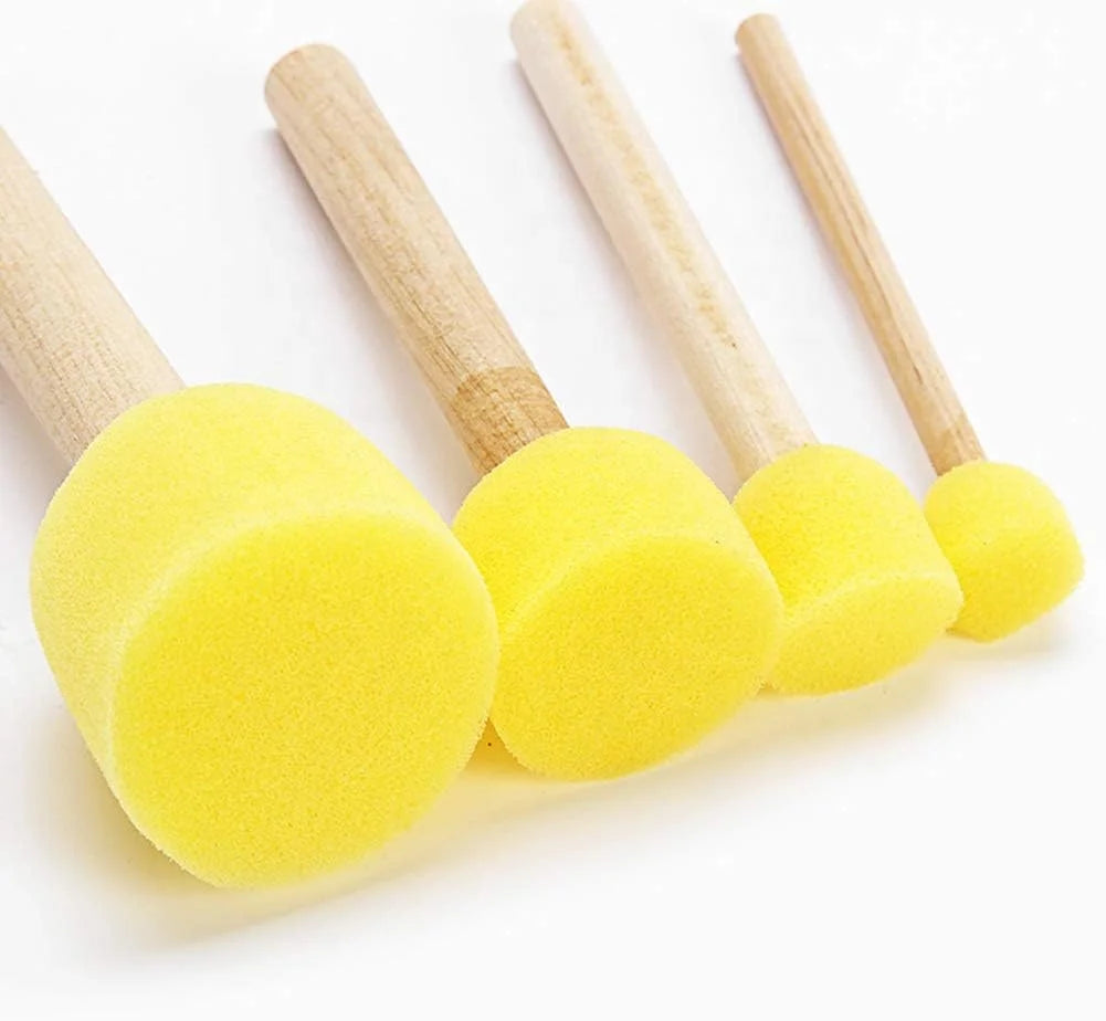 Woxin 4-Piece Set Watercolor Acrylic Absorbent Blending Painting Craft Sponge for Home Studio Art Craft Educational Class