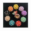 Wholesale Price Ready to Ship Rose Flower Alloy Diamonds Rhinestones Combination Garment Buttons Sweater Coat Decorative Button