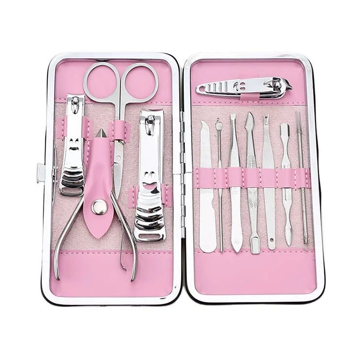 12 Piece Nail Clippers Set Manufacturer Nail Grooming Kit Beauty Tool Nail Clipper Set Manicure Pedicure Set