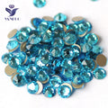 YANRUO Wholesale Aquamarine Color Glass Beads Strass Crital Gymnastics Leotard Long Sleeve Rhinestones