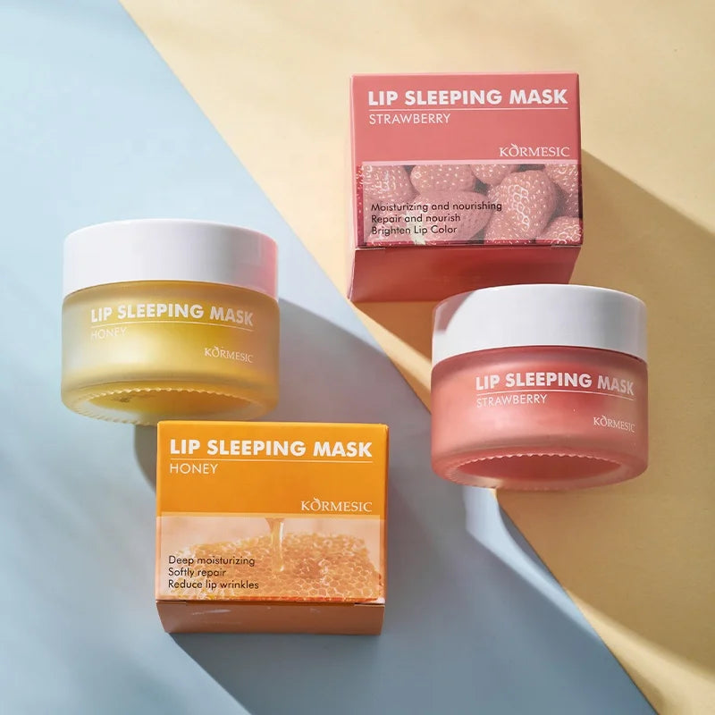 KORMESIC Private Labeling Vegan Organic Custom Collagen Night Repairing Moisturizing Lip Sleeping Mask