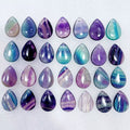 Natural Semi-precious Stone Drop Shape Rainbow Fluorite Pendant