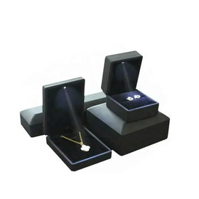 Led Lighting Plastic Jewelry Packaging Storage Gift Box Ring Necklace Bracelet Pendant Box With Light Jewelry Packaging Boxes