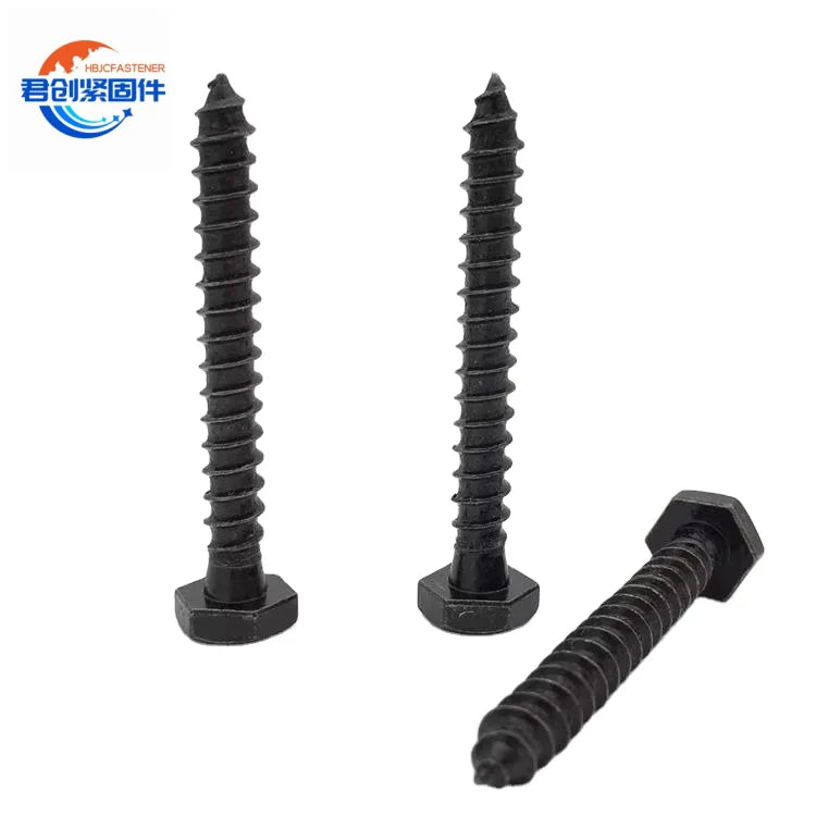DIN571 Galvanized Zinc Plated Plain Carbon Steel Hexagon Head Wood Screws Metric Nylon Washer Included Free Sample China