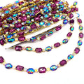 Customized Fashion Colorful Glass Crystal Rhinestone Trimming for Diamond Wedding Belt Garments Accessories