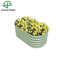 Vegetable Flowers Planter Box 17" Tall 2-In-1 Green Modular Corrugated Metal Raised Garden Bed Kit
