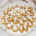 Wholesale Women's Stainless Steel Earrings Stylish Gold Hoop Earrings Durable Fashion Bulk Elegant & Trendy High-Quality Jewelry
