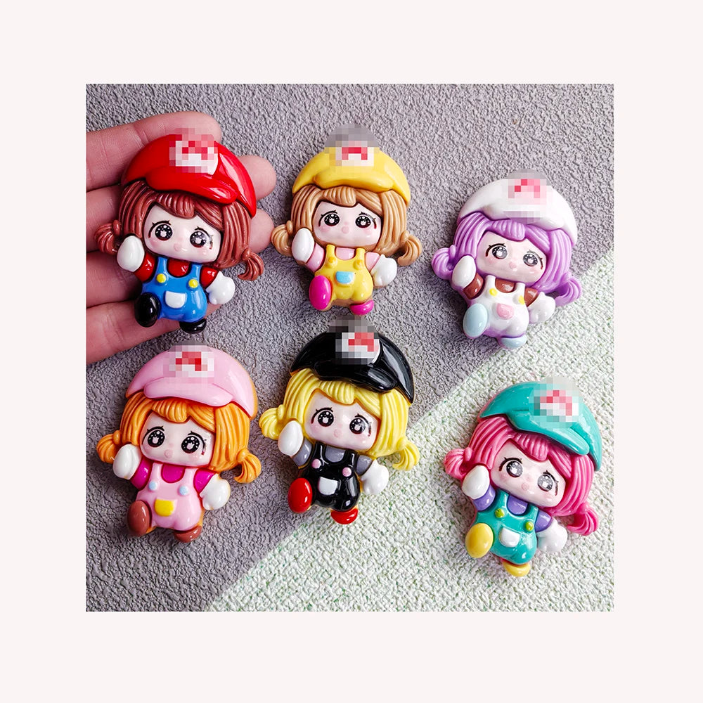 Resin Lovely Mixed Girl Princess Flatback Cabochon Scrapbooking DIY Embellishments Accessories Decoration