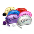 New Fashion Ladies Clutch Letters Laser Design Semi-Circle Waterproof Zipper Jelly Makeup Bags Travel PVC Cosmetic Bag
