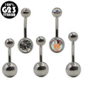 G23 Basic Style Button Body Piercing Jewelry Solid Titanium Ball Curvy Belly Navel Ring 14G for Weddings