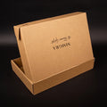Customized Biodegradable E-commerce Express Packaging Kraft Three-layer Corrugated Cardboard Box Matt Lamination Foldable Socks