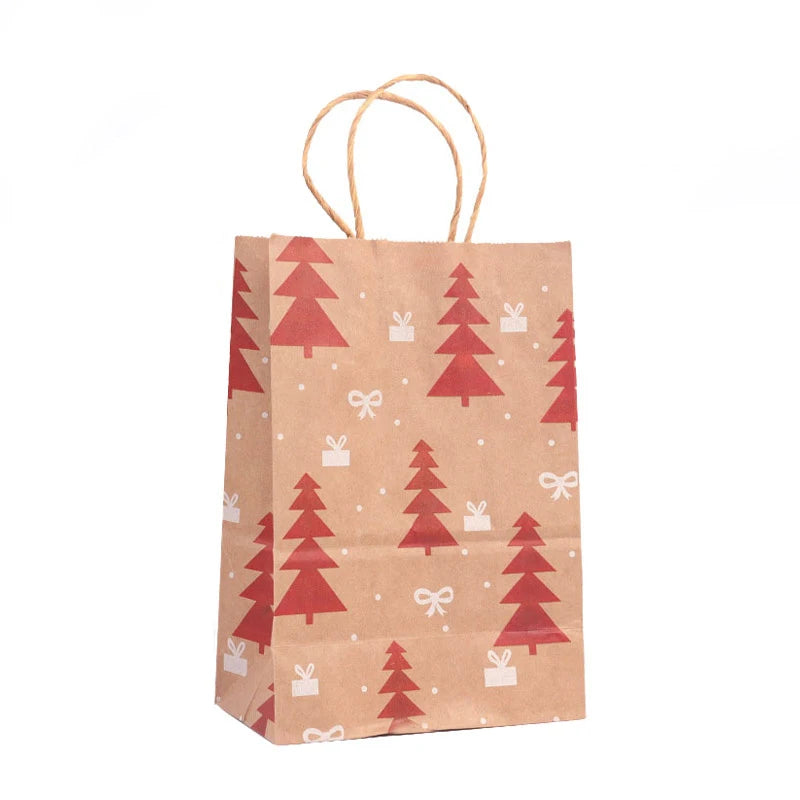 Wholesale Merry Christmas Paper Gift Bags Custom Logo Printed Shopping Paper Bags Manufacturers