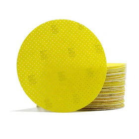 9 Inch 225mm Yellow Medium Hardness Hook and Loop Sandpaper Disc for Wall Polishing High Efficiency OBM OEM Available