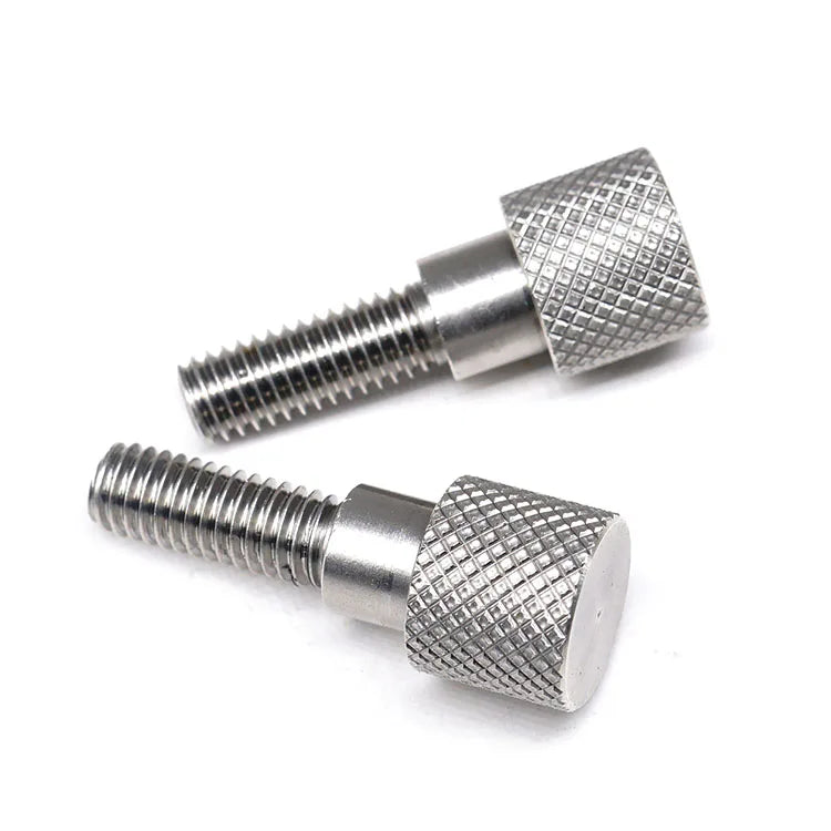 Custom Screw M3 M4 M5 3/8 Knurled Thumb Screw Stainless Steel Brass Round Knurled Head Anodized Aluminum