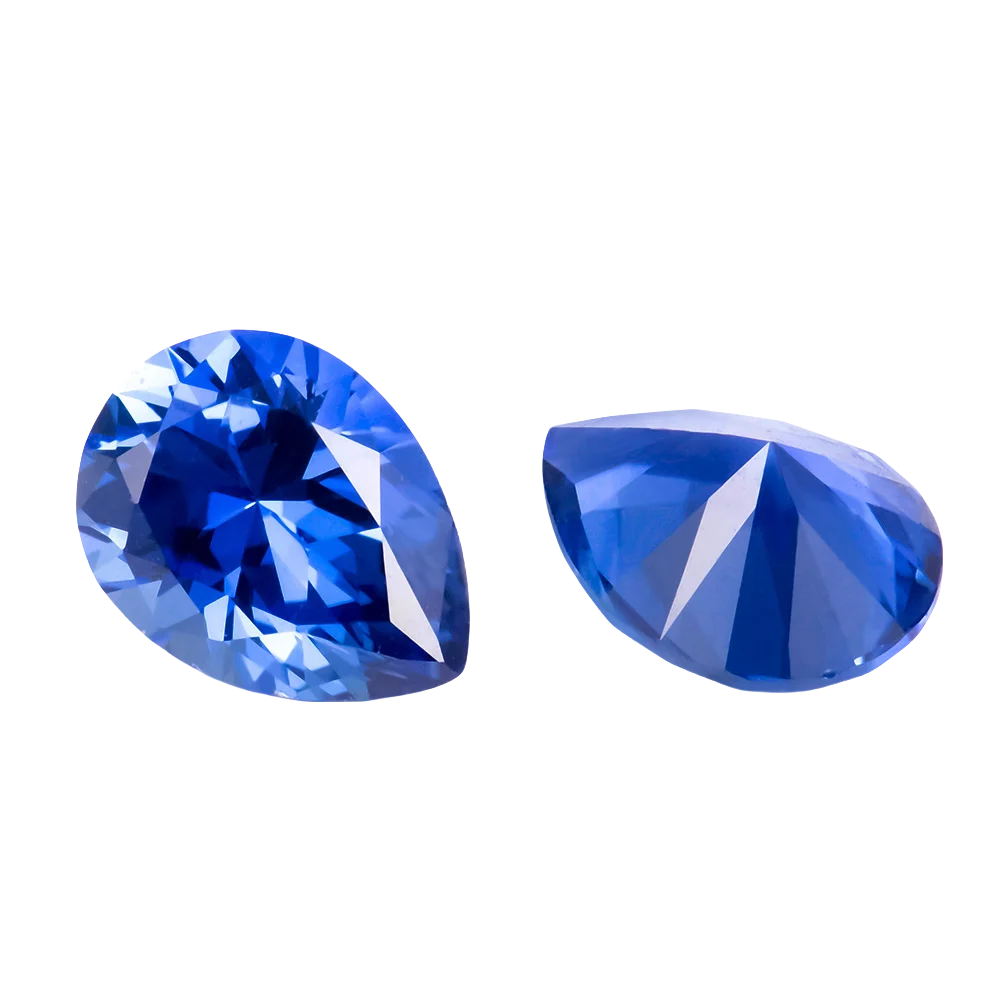 Natural Teardrop Sapphire Yellow Blue Sapphire Stone Dop Pear Cut Lab Grown Drop Shape Stones