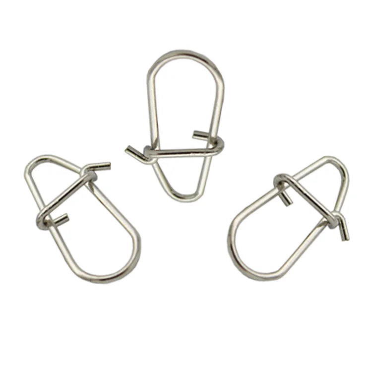 Stainless Steel Fishing Tackle Snap Lock Cucurbit Swivel & Snaps Essential Fishing Equipment