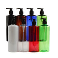 500ml Pink Pump Bottle Oil Cylindrical Flat Shoulder Lotion Shampoo Dispensing Green/Brown/White Empty Oil Bottle Pump