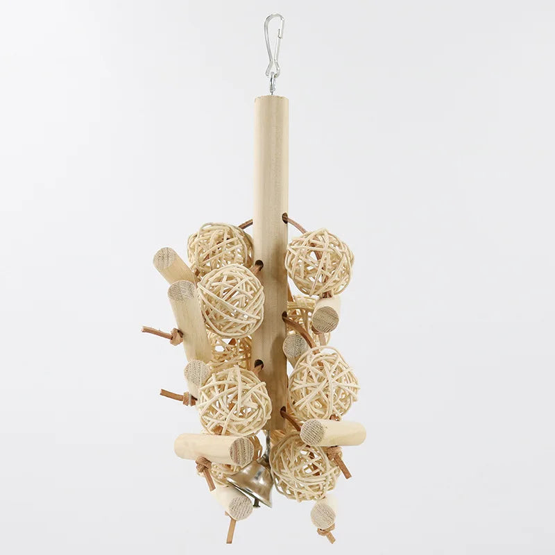 Parrot Accessories Bird Toy Vine Ball String Wooden Chewing Grinding Toy Parrot Swing Cloud Stairs Wholesale