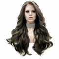 Celebrity Wig  Wholesale Ombre Natural Color Daily Life Wearing Futura Henlon Fiber Synthetic Lace Front Wigs