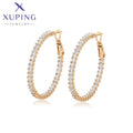 X000881925 XUPING Jewelry Wholesale 18K Gold Plated Fashion Bling Iced Out Large Big Women Hoop Earring