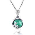 Trendy 925 Sterling Silver Love of Mermaid Pendant Choker Necklace for Women Fashion Kolye Jewelry Gift SCN262