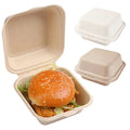 Disposable Biodegradable Bagasse Bento Food Containers Baking Dessert Cake Bowl Packaging Burger Snack Boxes Microwavable