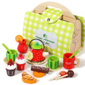 Children Role Play Toy Pretend Wooden Happy Afternoon Tea Set Simulation Dessert Kids Early Education Wooden Kitchen Toy