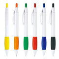 Customizable Logo High-quality Education Fashionable Colorful Ballpoint Pen with Rubber Grip Promotional Gift Plastic Press Pen
