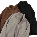 Custom Men's Polar Fleece Jacket Men's Autumn and Winter Plus Velvet Thickened Sweatshirt Stand Collar Lamb's Wool Cardigan