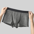 Men's Mid-Rise Boxer Briefs Breathable Solid Color Ice Silk Underwear Multi-Color Print Design Comfortable Mens Boxer Briefs