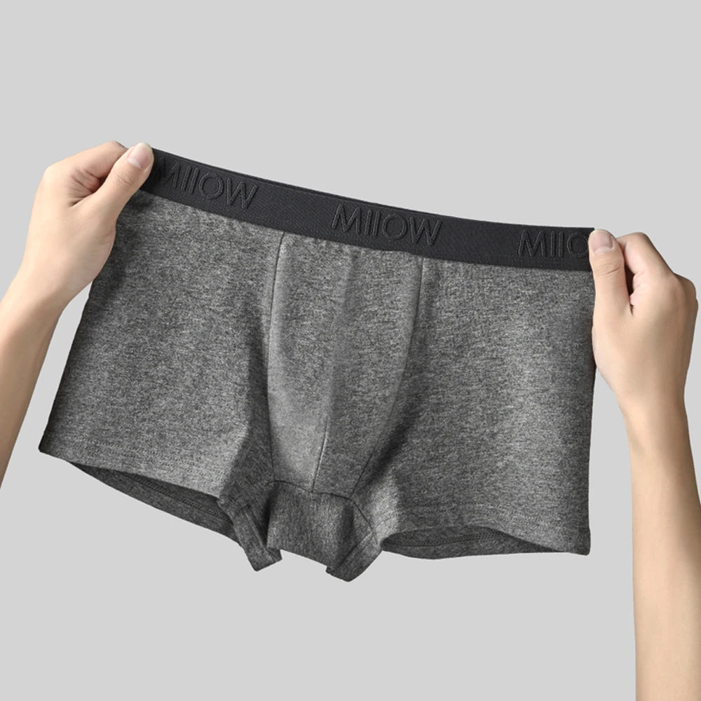 Men's Mid-Rise Boxer Briefs Breathable Solid Color Ice Silk Underwear Multi-Color Print Design Comfortable Mens Boxer Briefs