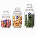 Luminarc Kitchenware 0.5L 0.75L 1L Instock Dry Food Grade Glass Storage Jar With Sealing Lid Snack Tea Coffee Beans